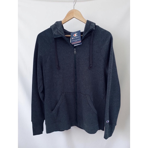 Champion Powerblend Zip Hoodie Grey Size Large NWT - Picture 1 of 6